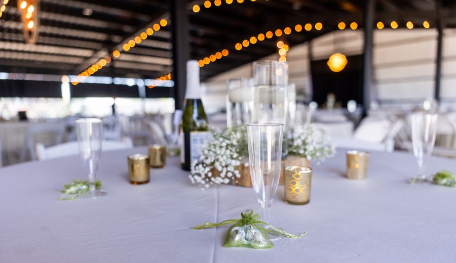 Wedding reception table decor