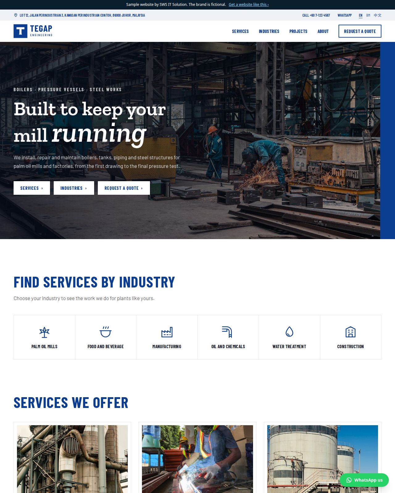 Tegap Engineering: Engineering, boilers & steel works